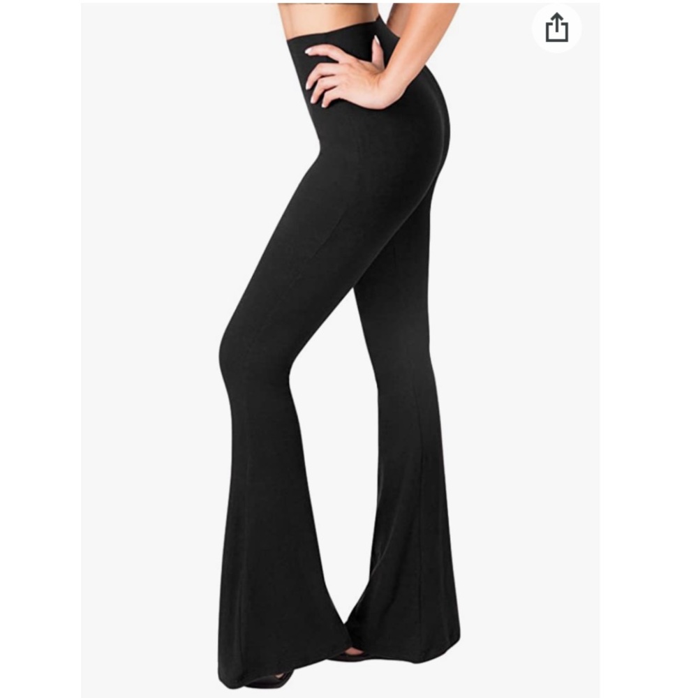 High Waist Flare Leg -Black- Small